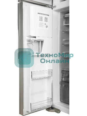 Холодильник Hitachi R-W660PUC7X GC шампань стекло двухкамерный 396/144л морозилка сверху, No Frost, Side by Side