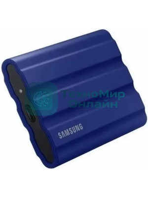 Внешний SSD Samsung T7 Shield, 2TB, USB 3.2 Gen 2 Type-C, R/W 1050/1000, синий