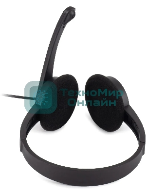 Гарнитура проводная с микрофоном Оклик HS-M600 черный 1.8м накладные оголовье (1900372)