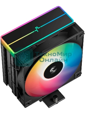 Кулер для процессора DEEPCOOL AG400 BK ARGb V2 черный 120мм алюминий+медь 2100rpm 31.6db 4-pin 220W 154мм