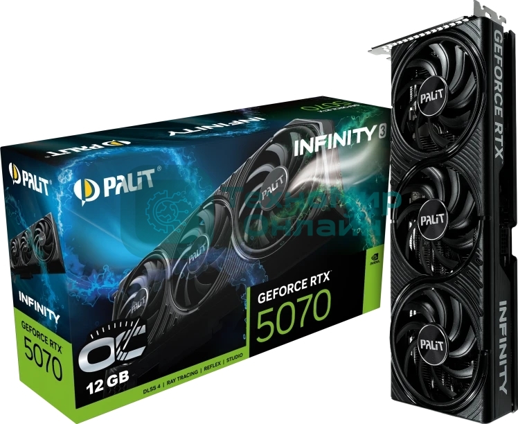 Видеокарта Palit RTX 5070 INFINITY 3 OC 12Gb GDDR7 192bit 3-DP HDMI