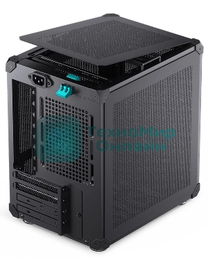 Компьютерный корпус JONSBO C6-ITX Black ITX без БП, боковая панель из закаленного стекла, mini-ITX, черный