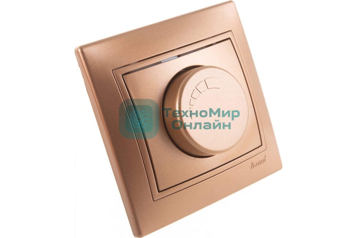 Светорегулятор СП 1000 Вт Мира метал. зол. Lezard 701-1313-157