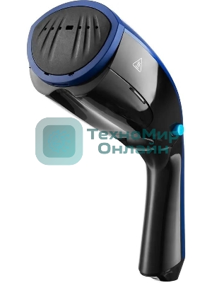 Отпариватель Kitfort КТ-987 черный/синий, 1200 Вт, 12 г/мин, 100 мл