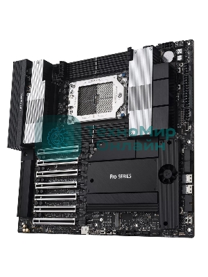 Материнская плата ASUS Pro WS WRX90E-SAGE SE, sTR5, AMD WRX90, 8xDDR5, 4xSATA, 4xM.2, 6xPCI-E 5.0 x16, 1xPCI-E 5.0 x8, 1xVGA, 2xMiniDP, 3x 10Gb LAN, 6xUSB-A 3.2 Gen 2, 1xUSB-A 2.0, 2xUSB-C USB4, 2x3.5 мм, 5.1, SSI EEB