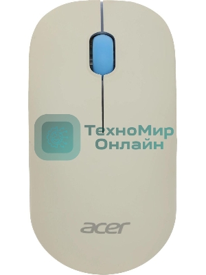 Комплект клавиатура + мышь Acer OCC205 беспроводной USB, 1200 dpi, белый/голубой