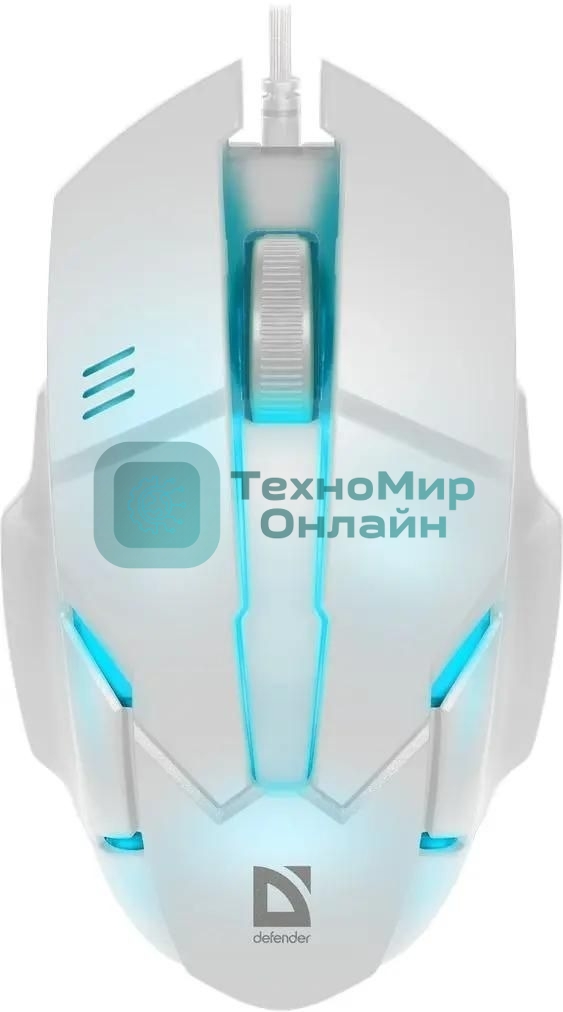 Мышь проводная Defender Host MB-982 белый, 1000 dpi, USB, кнопки - 3