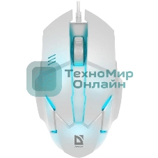 Мышь проводная Defender Host MB-982 белый, 1000 dpi, USB, кнопки - 3
