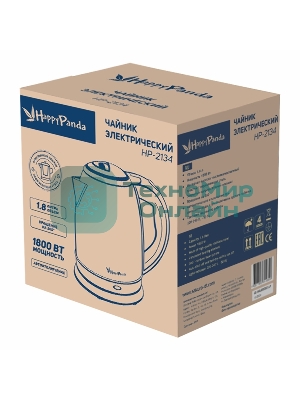 Чайник электрический Happy Panda HP-2134 1.8 л, нерж д