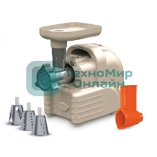 Мясорубка электрическая Аксион М63.03 бежевый, 2000 Вт, 4 кг/мин, реверс, защита от перегрузки, насадки - 6 Мясорубка электрическая Аксион М63.03 бежевый, 2000 Вт, 4 кг/мин, реверс, защита от перегрузки, насадки - 6