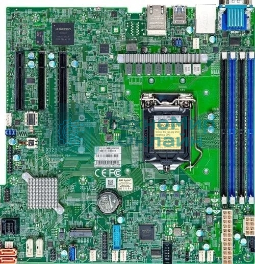 Материнская плата SuperMicro MBD-X12STH-F-B, LGA1200, Intel C256, 4xDDR4, 1xPCIe 4.0 x16, 2xPCIe 4.0 x4, 8xSATA, 1xM.2, 2xDOM, 2xLAN, 1xRJ45, 1xVGA, 3xUSB 3.2 Gen1 (внутренние), 4xUSB 2.0 (внутренние), mATX