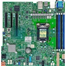 Материнская плата SuperMicro MBD-X12STH-F-B, LGA1200, Intel C256, 4xDDR4, 1xPCIe 4.0 x16, 2xPCIe 4.0 x4, 8xSATA, 1xM.2, 2xDOM, 2xLAN, 1xRJ45, 1xVGA, 3xUSB 3.2 Gen1 (внутренние), 4xUSB 2.0 (внутренние), mATX