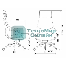 Кресло Бюрократ DAO-2 белый, кожа, подголовник