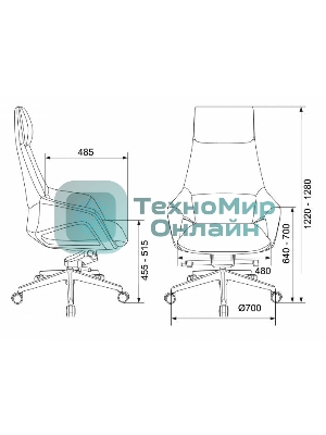 Кресло Бюрократ DAO-2 белый, кожа, подголовник