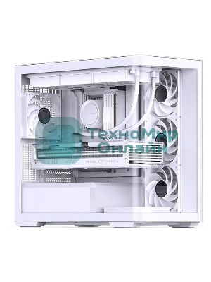 Корпус без блока питания JONSBO D300, Mini-Tower, TG, no fan, 2xUSB-A 3.2 + 1xUSB-C 3.2, mATX, mITX White