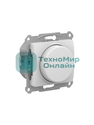Светорегулятор (диммер) SE Glossa белый, повор-нажим, LED, RC, 400 Вт, мех.