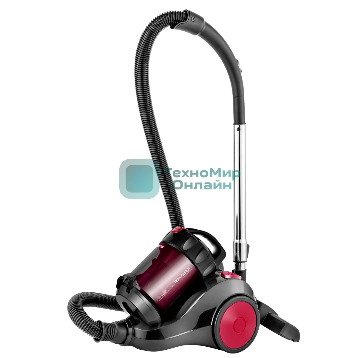 Пылесос Centek CT-2529 красный/черный, 350/2000 Вт, уборка сухая, пылесборник контейнер 2 л