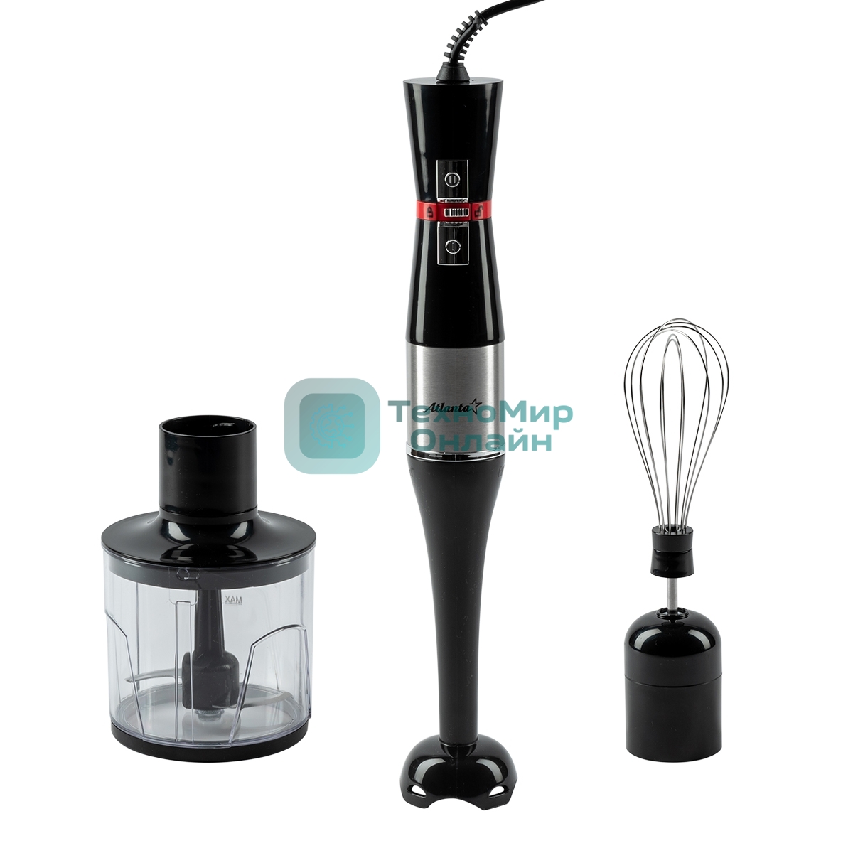 Блендер погружной Atlanta ATH-3178 черный, 600 Вт, плавная регулировка