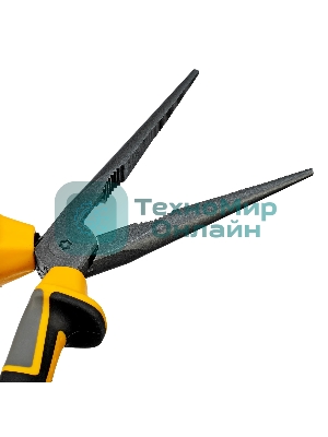 Длинногубцы прямые Denzel 205 мм, трехкомпонентные рукоятки