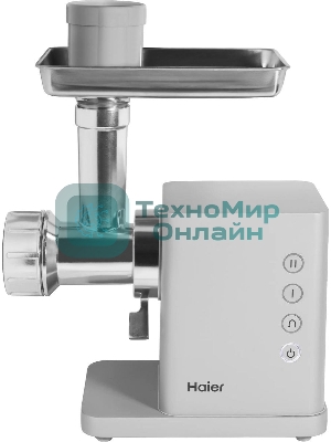Мясорубка электрическая Haier HG-702 серебристый, 1900 Вт, 3.5 кг/мин, реверс, защита от перегрузки, насадки - 14