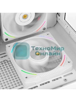 Кулер для корпуса Thermalright TL-K12RW Reverse (120x120x25mm, 4-pin PWM, ARGB, 69CFM, 27dBA, 2150RPM, White)