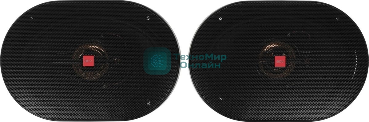 Колонки автомобильные ACV PB-693G 240Вт 88дБ 4Ом 16x23см (6x9дюйм) (ком.:2кол.) коаксиальные трехполосные
