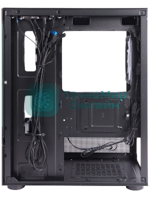 Компьютерный корпус 1STPLAYER MIKU Mi2-A черный mATX 3x120мм LED fans Mi2-A-BK-2F1R-1F1