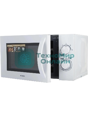 Микроволновая печь Hyundai HYM-M2059 белый, 20 л, 700 Вт, переключатели - поворотный механизм