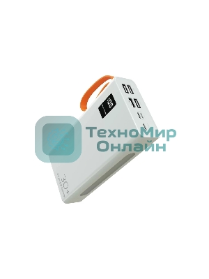 Портативный аккумулятор More choice (4620202550583) PB22-30 с кабелем 2USB 2.1A - 30000mAh белый