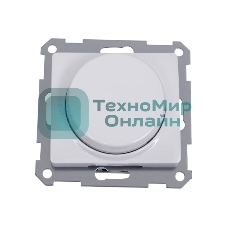 Светорегулятор (диммер) SE Glossa белый, повор-нажим, LED, RC, 400 Вт, мех.