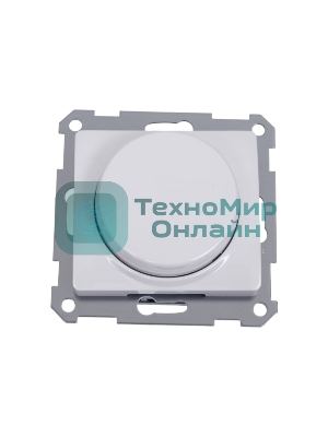 Светорегулятор (диммер) SE Glossa белый, повор-нажим, LED, RC, 400 Вт, мех.