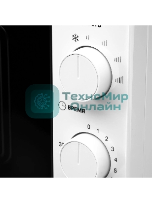 Микроволновая печь Hyundai HYM-M2044 белый, 20 л, 700 Вт, переключатели - поворотный механизм