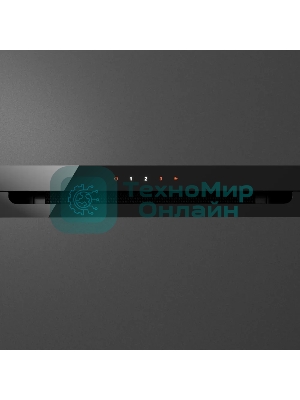 Наклонная вытяжка Kuppersberg/Наклонная вытяжка Kuppersberg, 60 см, High-Tech, таймер, периметральное всасывание, обратный клапан, сенсорное управление, 3 скорости + турборежим, макс. Производительность 1180 м3/ч, уровень шума 56 дБ, цвет черный