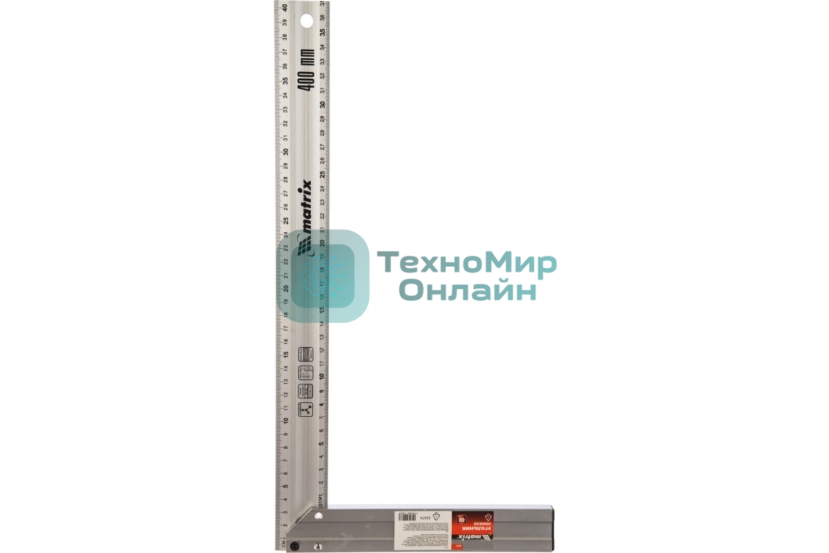 Угольник Matrix, 400 мм, алюминиевый, литой