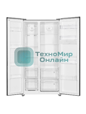 Холодильник Kraft KF-MS5701XI серый двухкамерный 372/198л морозилка сбоку, Side by Side