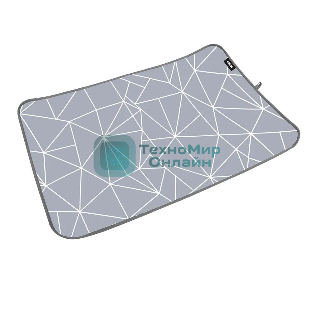 Коврик для глажки белья малый NIKA КГМ/3, принт: с линиями на сером