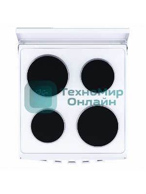 Плита электрическая Flama AE 1409 W белый, конфорок 4 электрических, духовка 50 л, 50 см x 85 см x 60 см