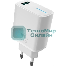 Сетевое зарядное устройство MORE CHOICE (4620202555878) NC63 СЗУ 1USB 3.0A QC3.0 15W, белый