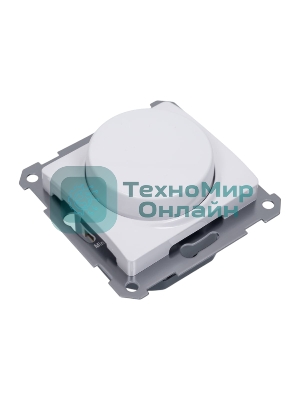 Светорегулятор (диммер) SE Glossa белый, повор-нажим, LED, RC, 400 Вт, мех.