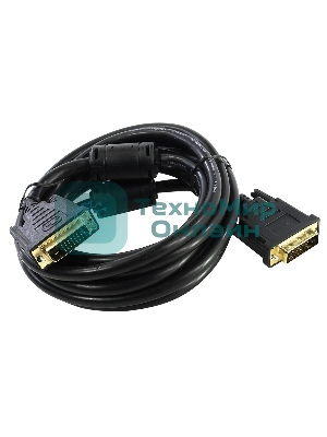 Кабель 5bites APC-096-020 DVI M/DVI M (24+1) double link, зол.разъемы, ферр.кольца, 2м.