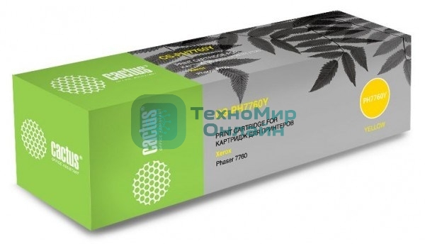 Картридж лазерный Cactus CS-PH7760Y желтый (25000 стр.) для Xerox Phaser 7760/7760dn/7760dx/7760dxf