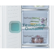 Встраиваемый морозильный шкаф Bosch GIN81AEF0U, белый, 212л, 5 ящиков