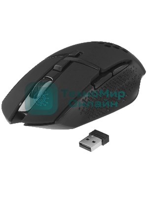 Мышь беспроводная Defender Glory GM-514 черный, 3200 dpi, радиоканал, USB, кнопки - 7