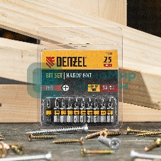 Набор бит Denzel PH1х25, сталь S2, шестигранный профиль, 10 шт.