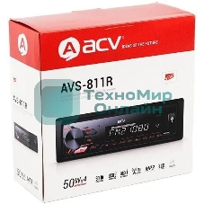 Автомагнитола ACV AVS-811R, 1 DIN, USB Type-A, AUX, съёмная панель