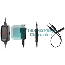 Гарнитура Bloody G573P чёрный, проводная, подсветка, совместимость с PS5, Xbox