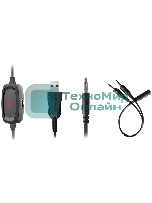 Гарнитура Bloody G573P чёрный, проводная, подсветка, совместимость с PS5, Xbox