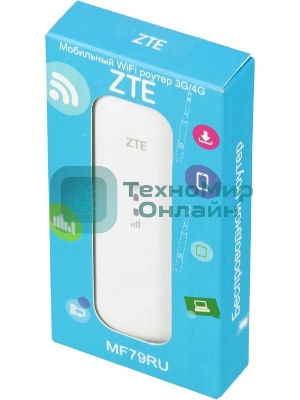 Модем 2G/3G/4G ZTE MF79RU USB Wi-Fi Firewall внешний белый