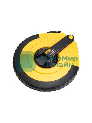 Мерная лента Deli DL9850ZY 50м x 14.5мм Ударопрочный корпус. Основной класс точности. Метрическое полотно из стекловолокна и ПВХ.