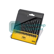 Набор ручного инструмента Deli Набор сверл по металлу HSS (1-10мм, 19 шт) Deli DH-MHZ019-ED1 пластиковый кейс